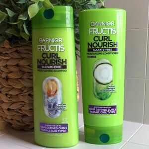 Garnier Fructis Curl Nourish Moisturizing Shampoo & Conditioner - Lime Green